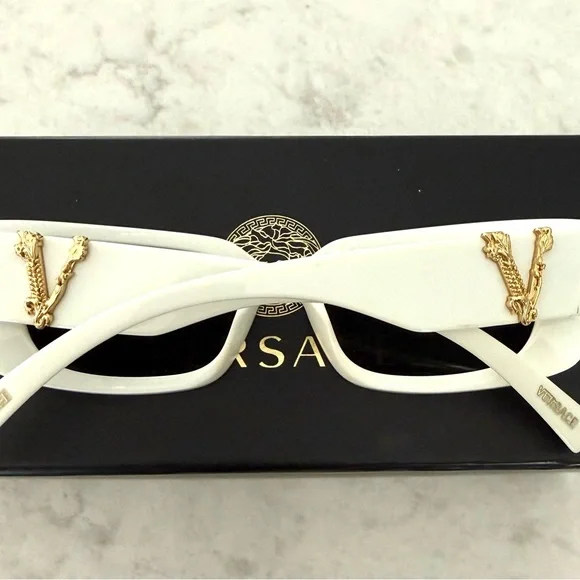 Versace Elegant White Sunglasses - Picture 6 of 13